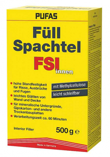Füllspachtel innen, Pufas