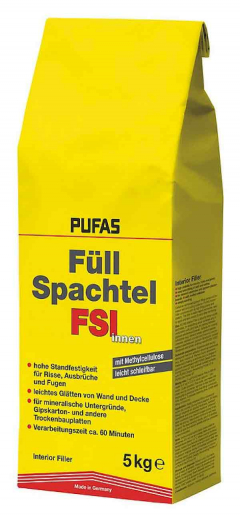 Füllspachtel innen, Pufas