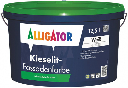 Kieselit Fassadenfarbe, Silikatfarbe, Alligator