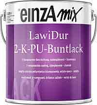 einzA mix LawiDur 2 K PU Buntlack seidenglänzend, Stammlack incl. Härter