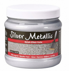 Metall-Effekt-Farbe silver metallic Pufas